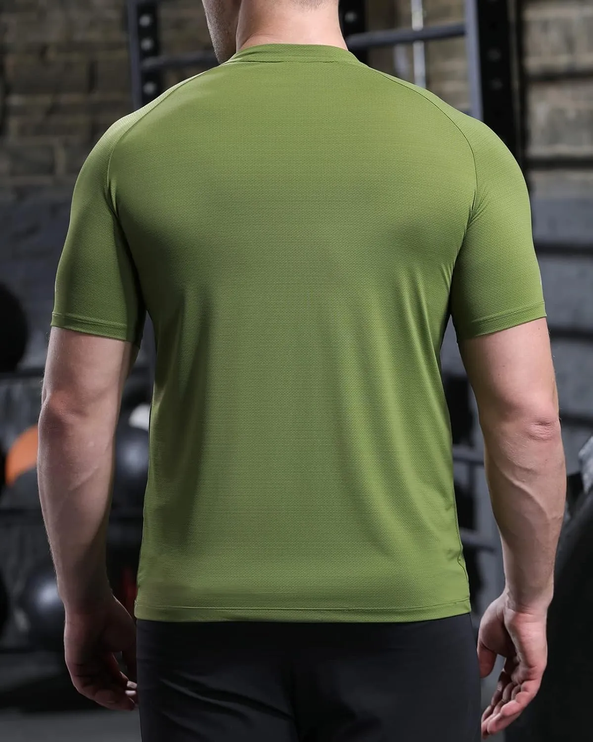 Mens Sport Shirts Short Sleeve Quick Dry Workout Running Gym T-Shirt Quick Dry Half Zip Athletic Sports T-Shirts