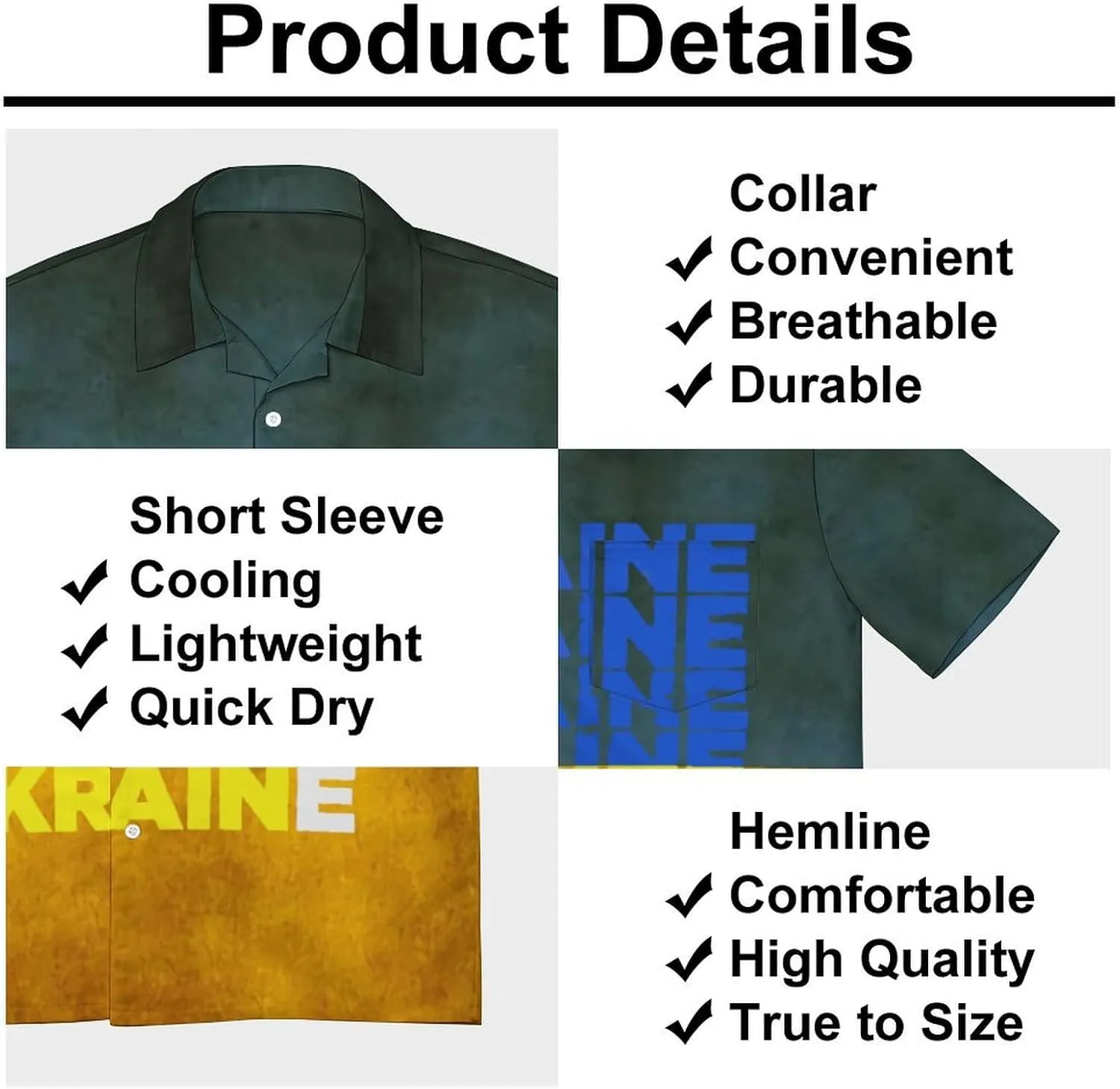 Men's Top Loose Turn Collar Short Sleeve Button Down Shirts Casual Shirt Blouses with Pocket