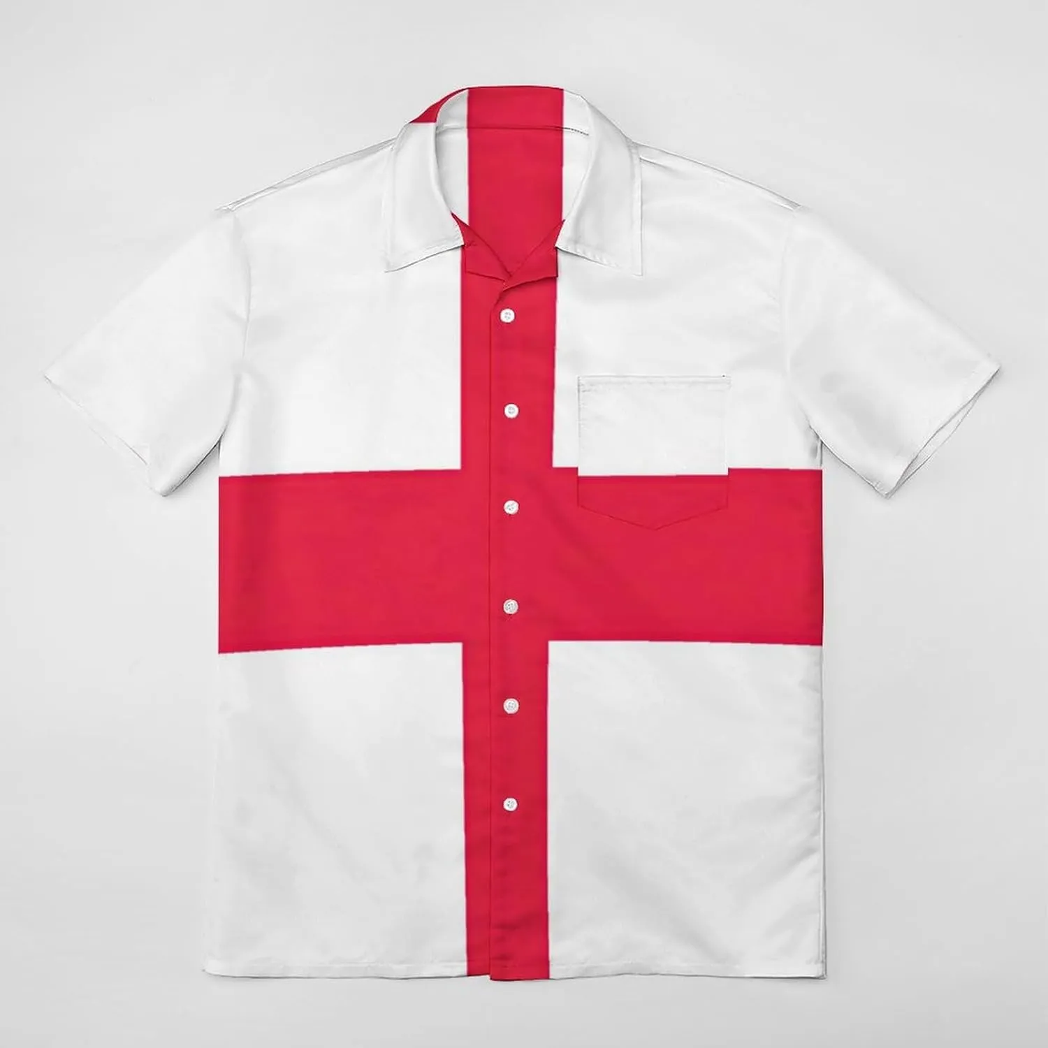 Men's Top Loose Turn Collar Short Sleeve Button Down Shirts Casual Shirt Blouses with Pocket