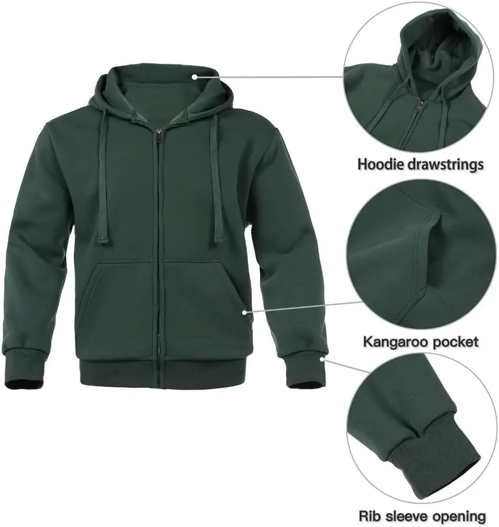 Men's Tracksuit Sets Outfit Activewear Full Zip Fleece Hoodie Jacket Cargo Sweatpant 2 Piece Casual Sweatsuit