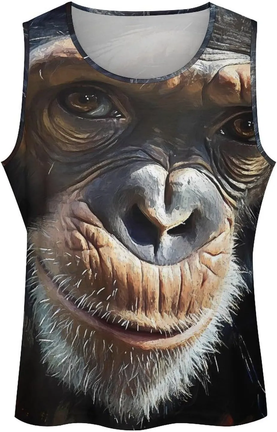 Monkey Face Men's Activewear Tank Tops Gym Sleeveless Muscle T Shirts Workout Tees Vest
