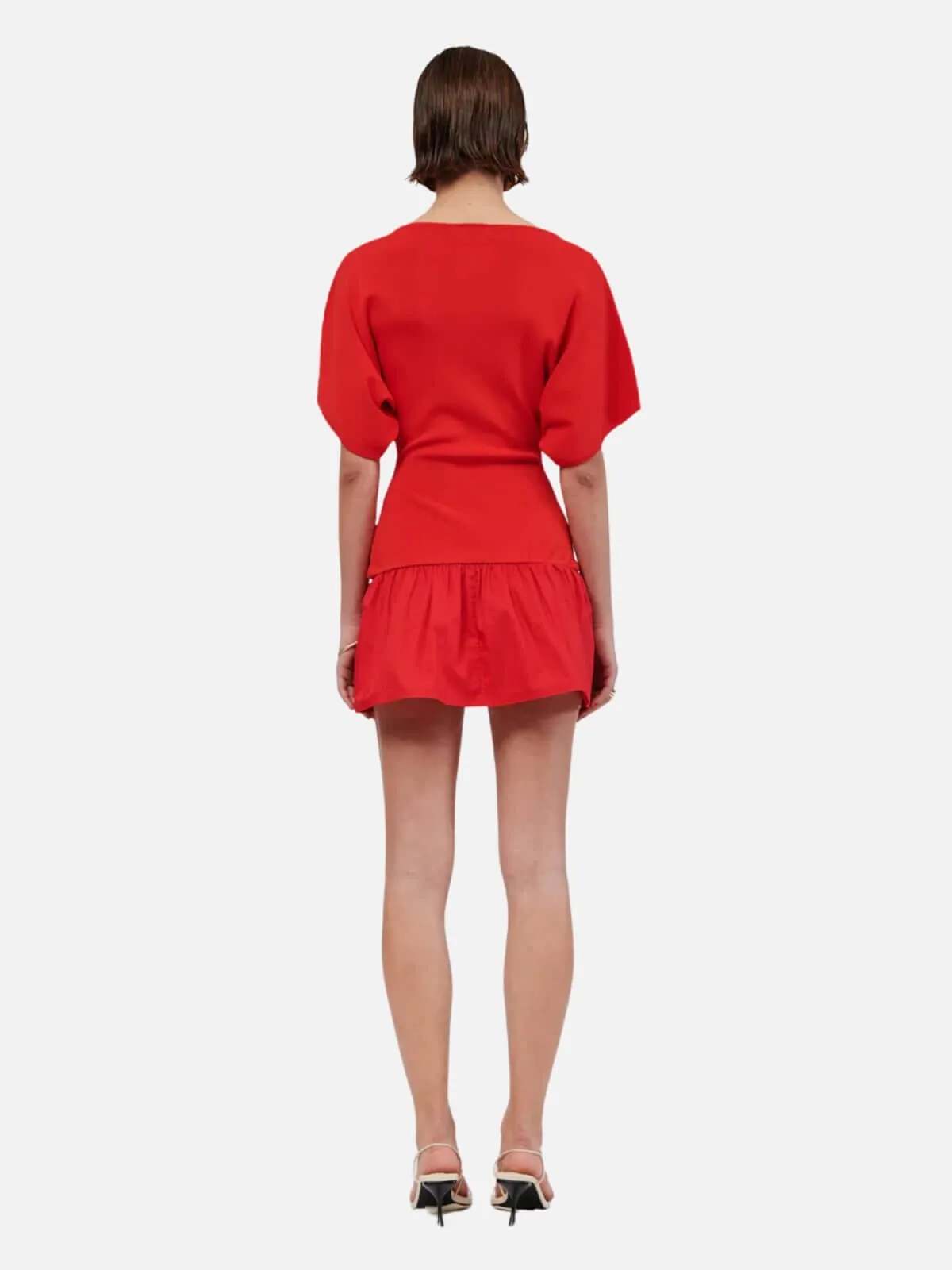 Naples Drop Waist Mini Dress - Red