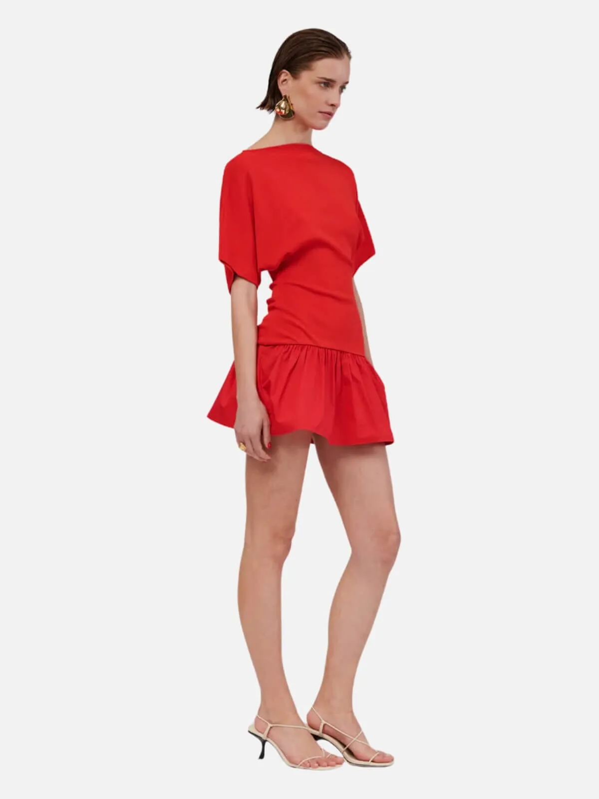 Naples Drop Waist Mini Dress - Red