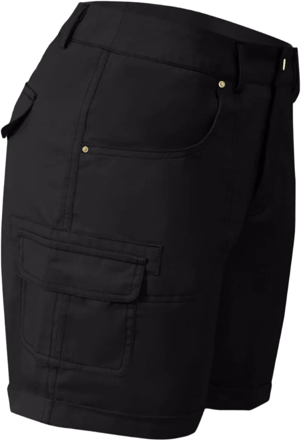 Outdoor Cargo Shorts Women Knee Length High Waisted Hiking Shorts with Pockets Casual Summer Trendy Denim Outfits