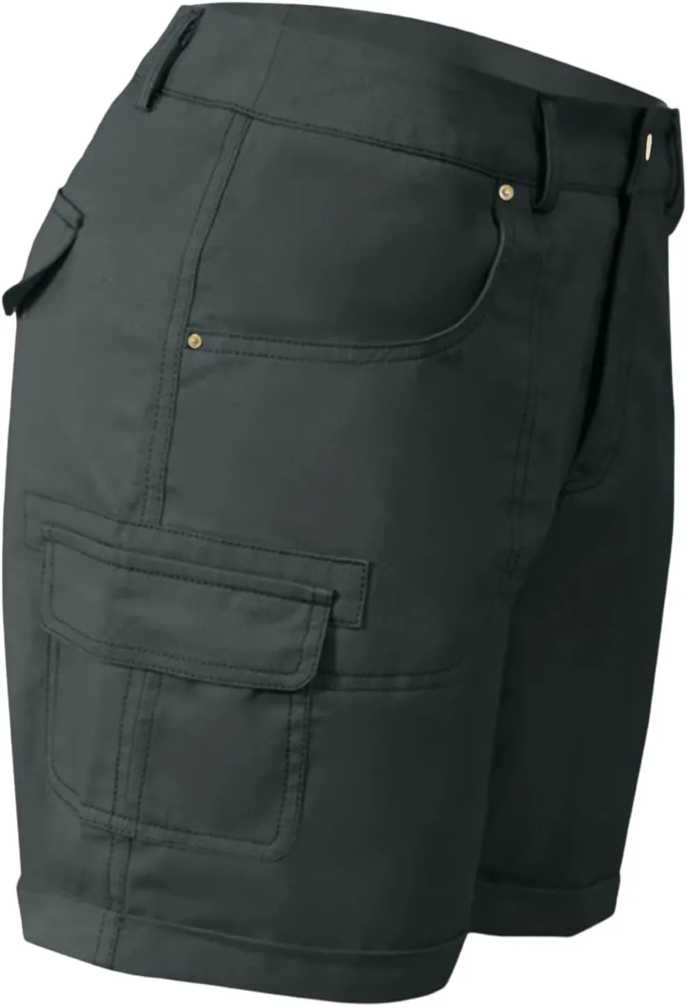 Outdoor Cargo Shorts Women Knee Length High Waisted Hiking Shorts with Pockets Casual Summer Trendy Denim Outfits