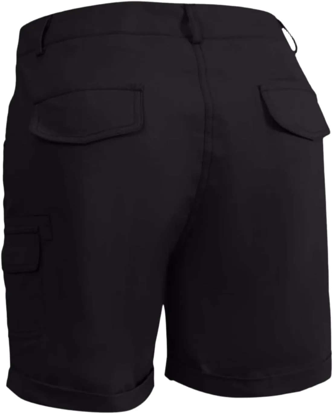 Outdoor Cargo Shorts Women Knee Length High Waisted Hiking Shorts with Pockets Casual Summer Trendy Denim Outfits