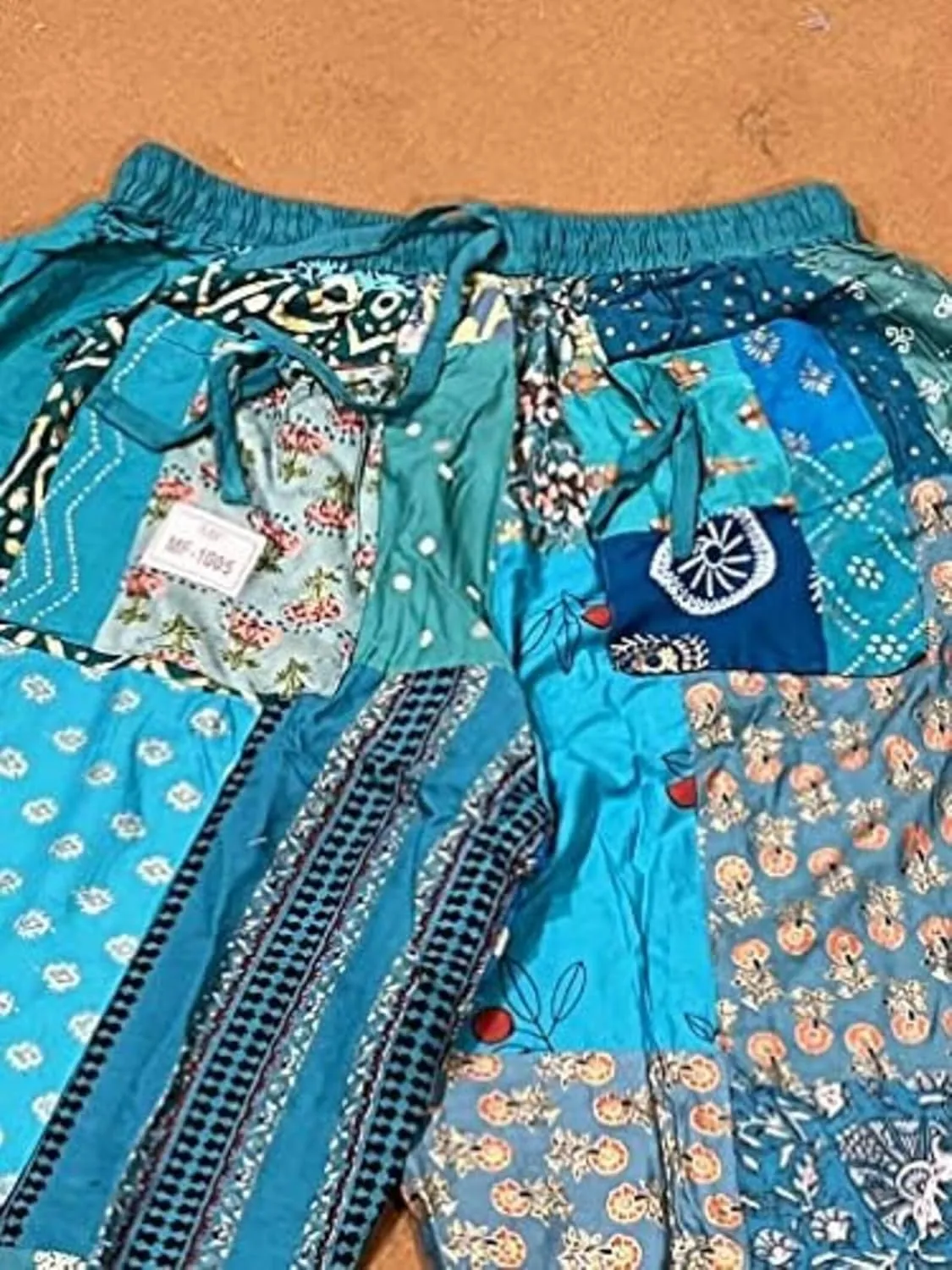 Patchwork Harem Pants with Pockets, Hippie Boho Rayon Harem Pants, Womens Summer Pants, Festival Clothing