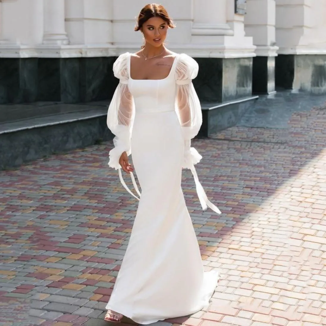 Puff Sleeve Mermaid Modesty