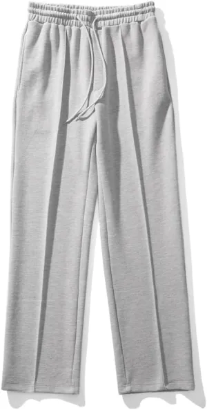 Pulcykp Men Straight Sweatpants Loose Casual Harem Pants Streetwear Sport Trousers Solid Joggers Pants