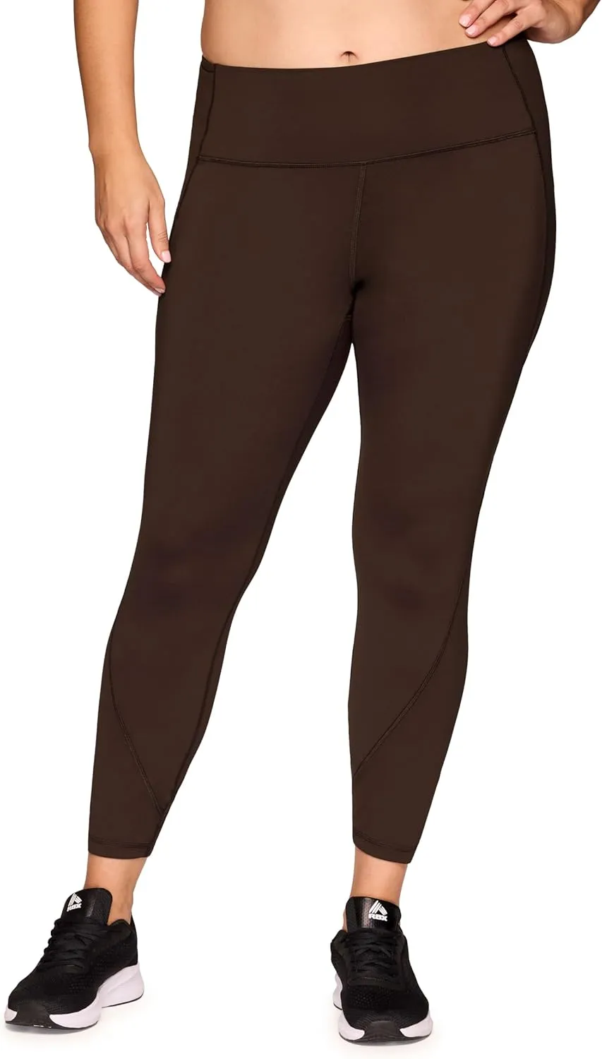 RBX Active Plus Size Leggings for Women, Squat Proof Full Length Workout Tights High Waist Running Yoga Legging with Pockets