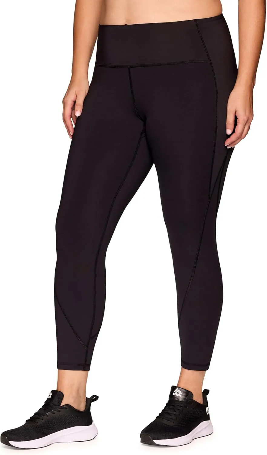 RBX Active Plus Size Leggings for Women, Squat Proof Full Length Workout Tights High Waist Running Yoga Legging with Pockets