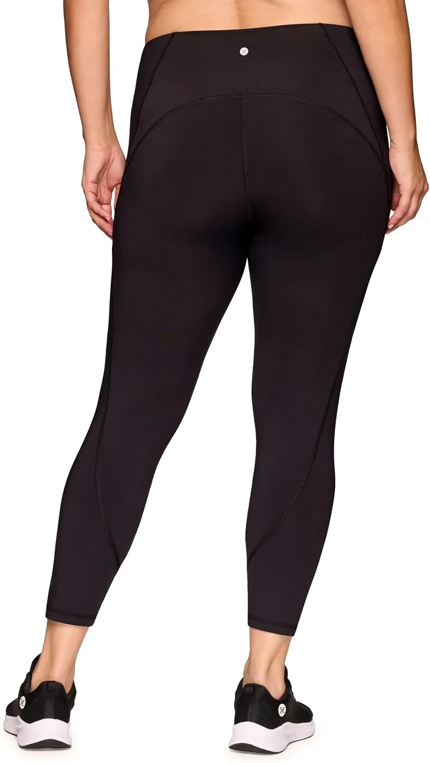 RBX Active Plus Size Leggings for Women, Squat Proof Full Length Workout Tights High Waist Running Yoga Legging with Pockets