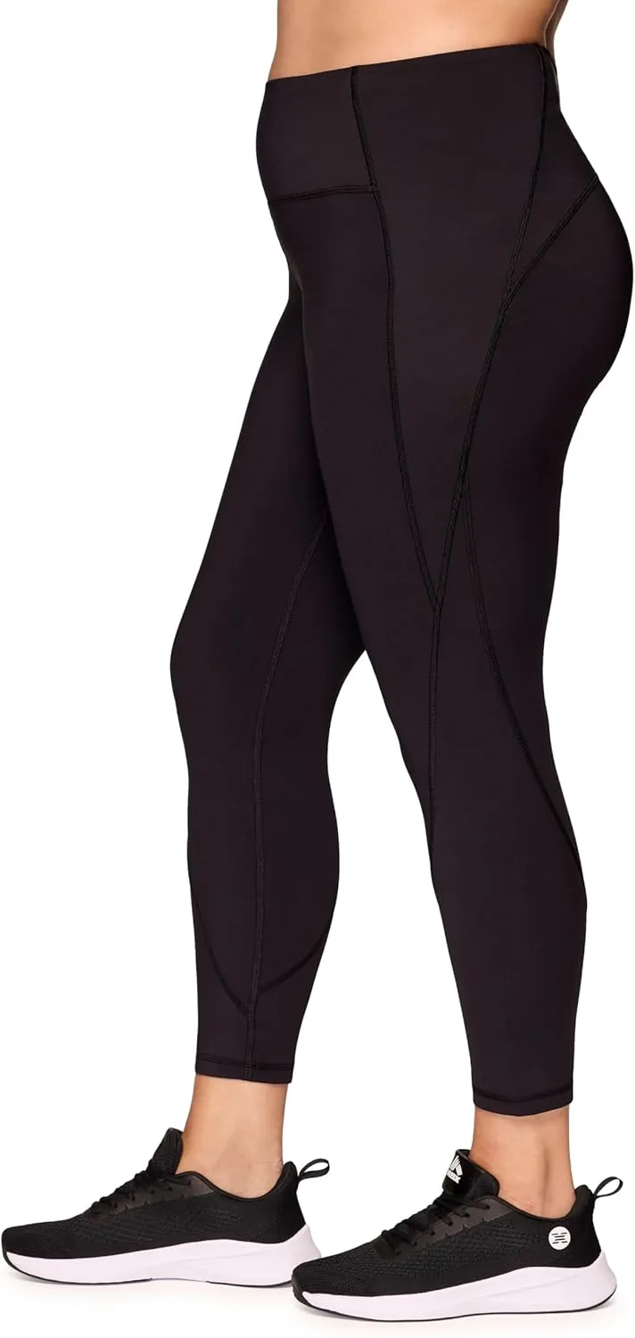 RBX Active Plus Size Leggings for Women, Squat Proof Full Length Workout Tights High Waist Running Yoga Legging with Pockets