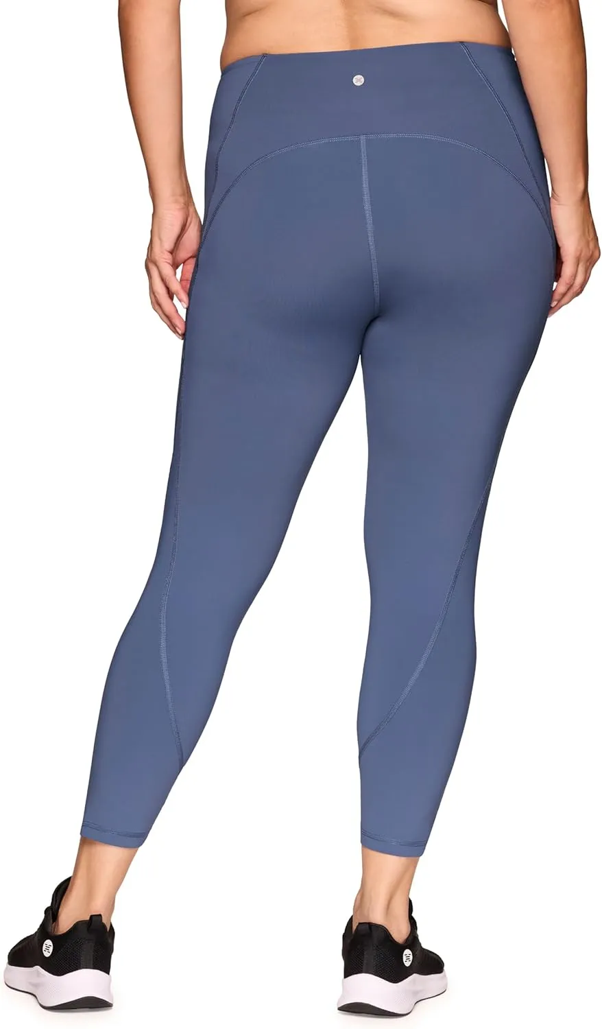RBX Active Plus Size Leggings for Women, Squat Proof Full Length Workout Tights High Waist Running Yoga Legging with Pockets