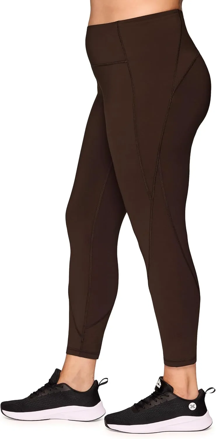 RBX Active Plus Size Leggings for Women, Squat Proof Full Length Workout Tights High Waist Running Yoga Legging with Pockets