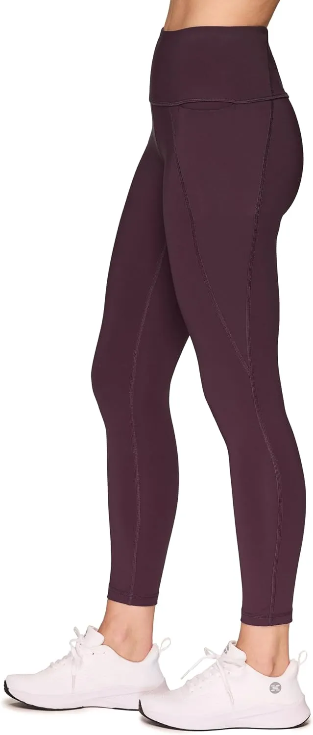 RBX Active Women's 7/8 Leggings, Quick Drying Squat Proof Gym Tights Ankle Length Workout Running Yoga Legging with Pockets