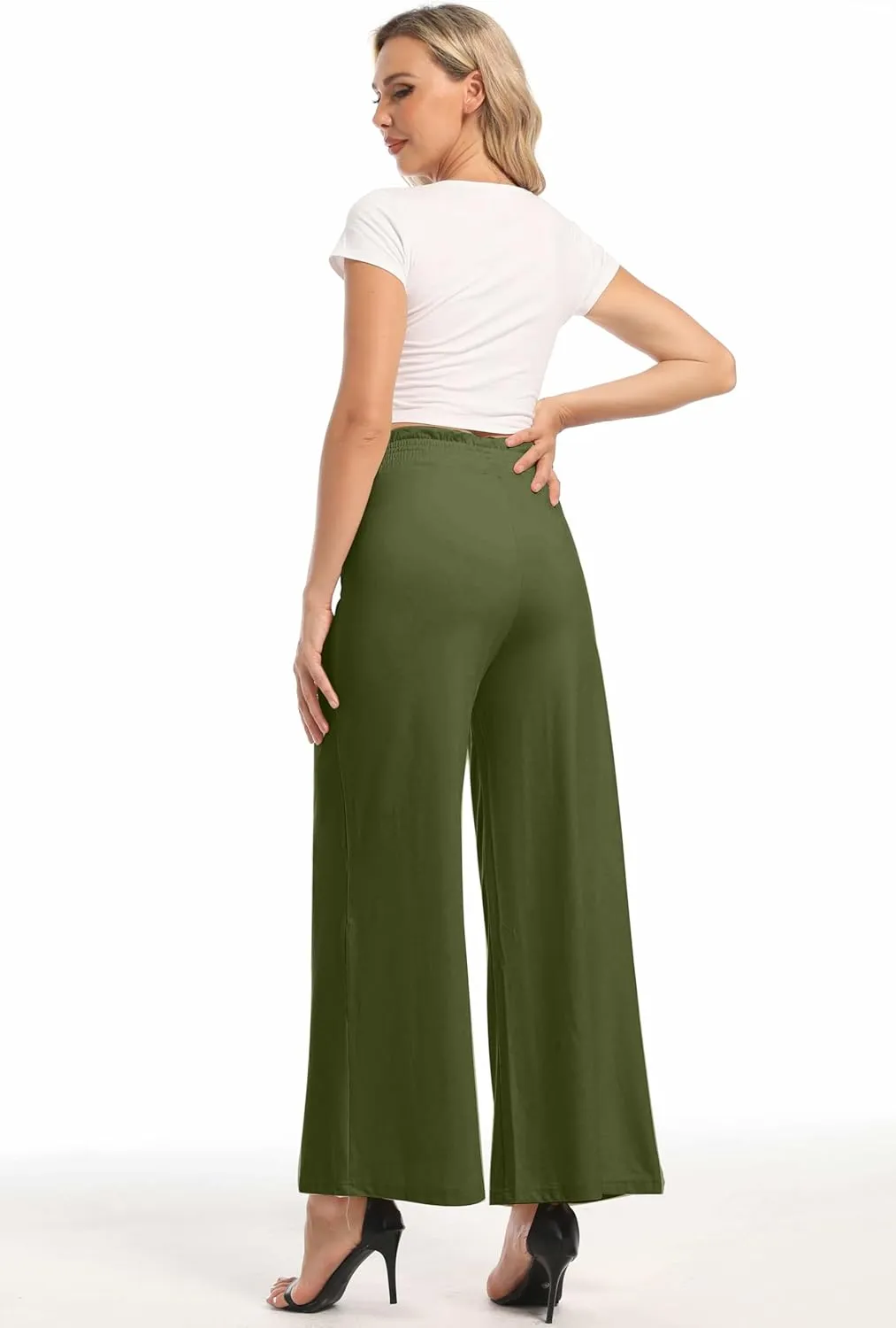 sandbank Wide Leg Pants for Women High Waist Palazzo Pants 2024 Long Dress Pants Trousers with Pockets