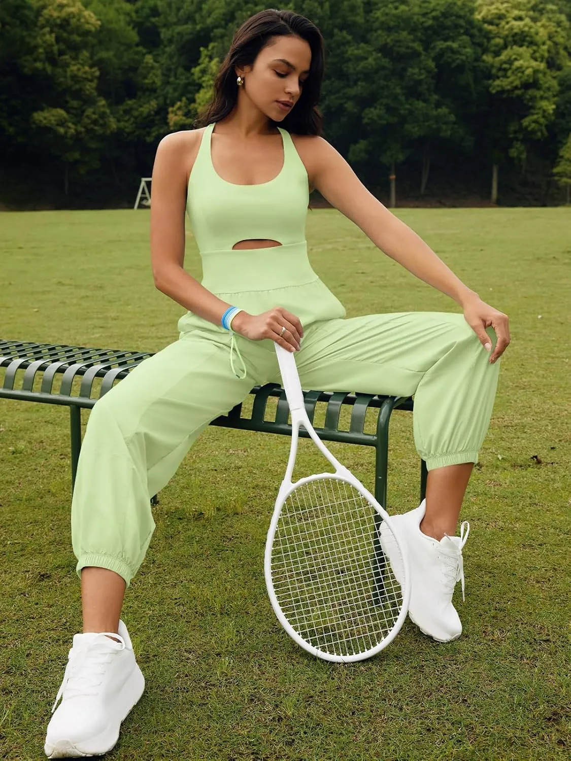 SENSERISE Womens Athletic Romper One Piece Workout Jumpsuits Running Hiking Outfit Gym Clothes Activewear with Pockets