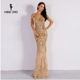 Sexy Bra Party Dress Sequin Maxi Dress