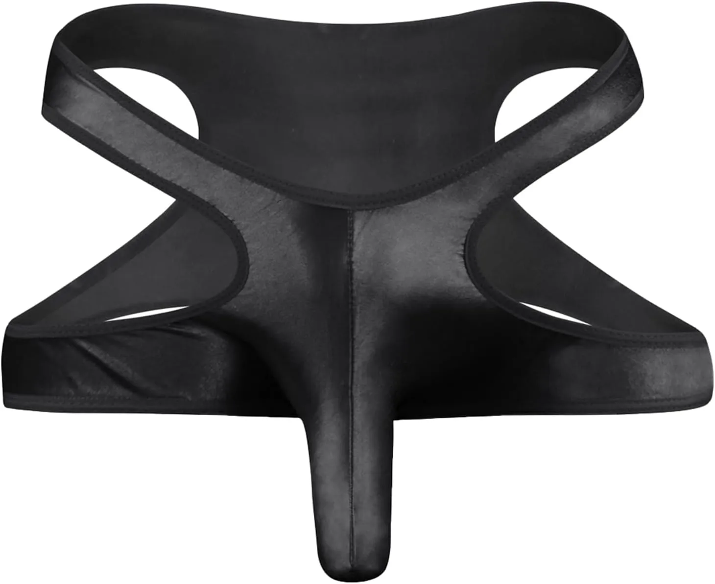 Sexy G-String Thongs for Men Elephant nose Hip Lift PU Leather Lingerie Cutout T-Back Elastic Underwear Stretchy Briefs