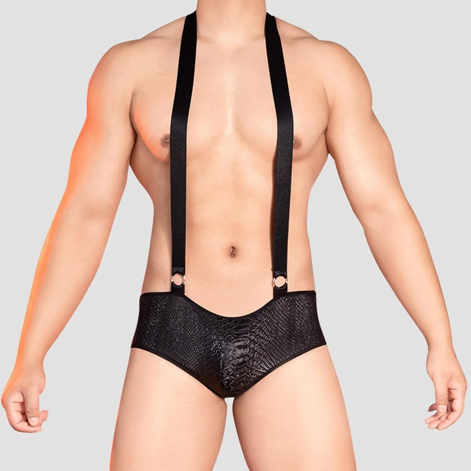 Sexy G-String Thongs for Men string PU Leather Y-Back Low Waist Lingeri Panties Bikini Bag Hip Underwear Elastic T-back