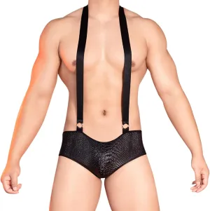 Sexy G-String Thongs for Men string PU Leather Y-Back Low Waist Lingeri Panties Bikini Bag Hip Underwear Elastic T-back
