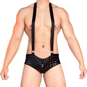 Sexy G-String Thongs for Men string PU Leather Y-Back Low Waist Lingeri Panties Bikini Bag Hip Underwear Elastic T-back