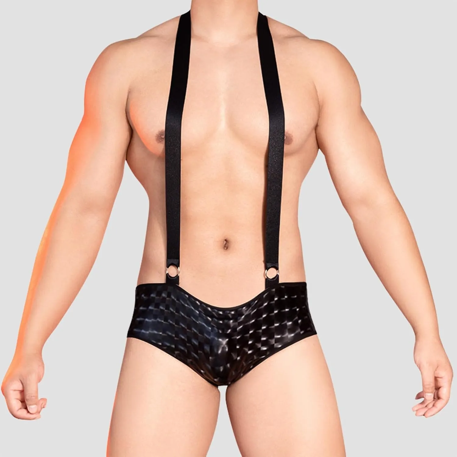 Sexy G-String Thongs for Men string PU Leather Y-Back Low Waist Lingeri Panties Bikini Bag Hip Underwear Elastic T-back
