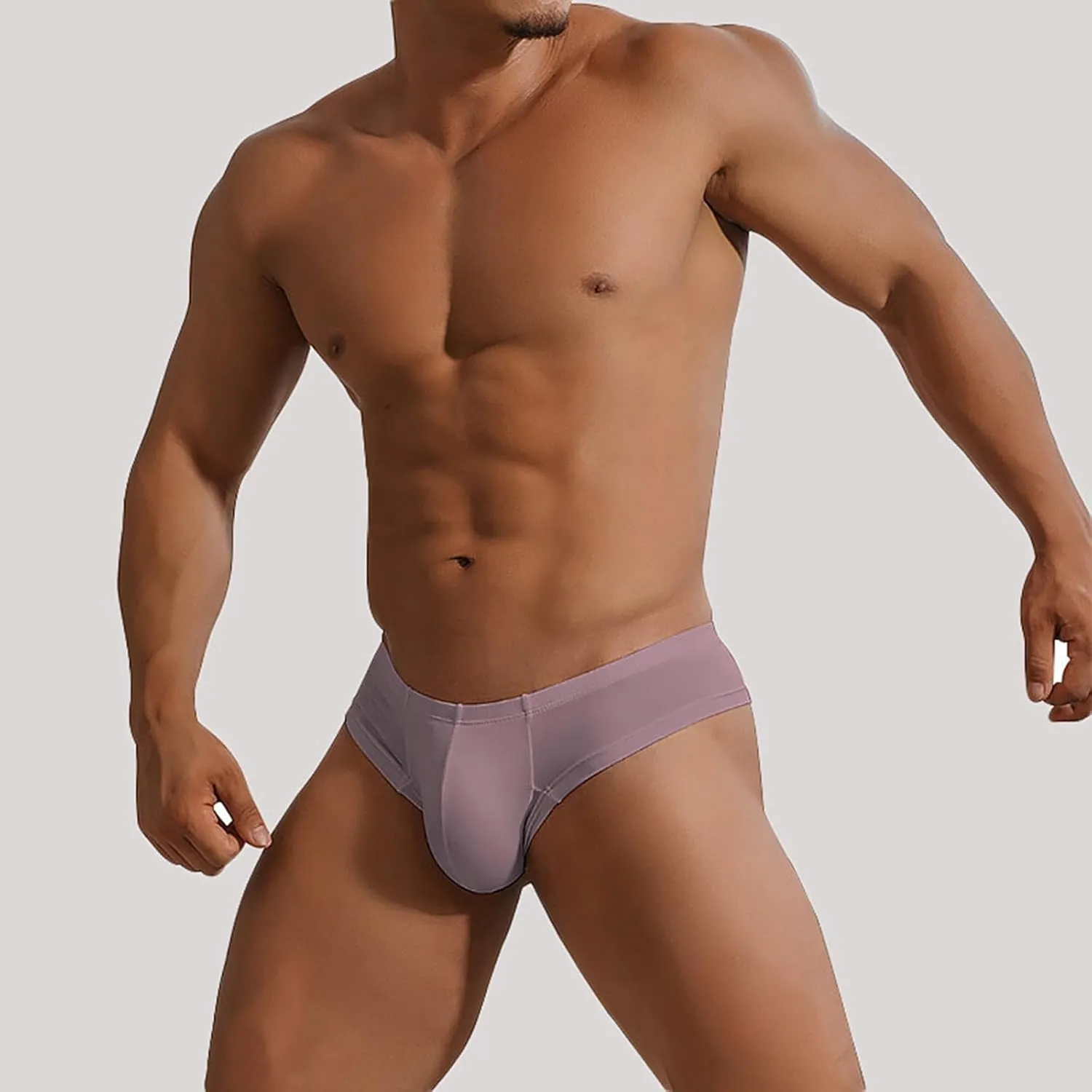 Sexy Leather Lingerie For Straight Men Naughty Underwear Half Hip Briefs Tight Low Waist Display Exuded Bag Bikini Briefs