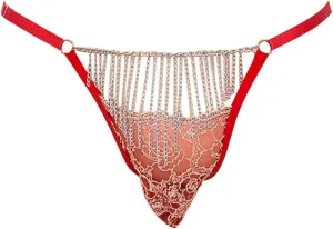 Sexy Lingerie European and Casual Chain Lace Openwork Mens Lingerie for Men Crotchless