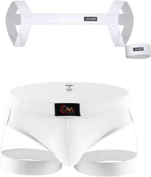 Sexy Lingerie for Men Men's Sexy Buttock Exposing Double Thong Cotton Bondage Thong Mens Sexy Underwear Open Front
