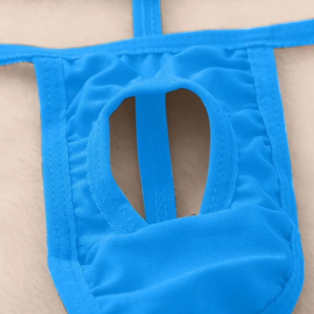 Sexy Mens Stretch Bulge Pouch Thong Bikini Briefs Underwear Underpant T-Back Tanga G-String Sexy Low Rise Bulge Thong