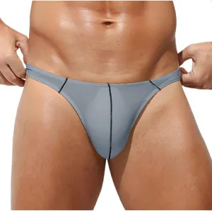 Sexy Underwear for Men Low Waist G-String Briefs Front Pouch Thongs Stretch Athletic Panties Sissy Lingerie