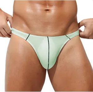 Sexy Underwear for Men Low Waist G-String Briefs Front Pouch Thongs Stretch Athletic Panties Sissy Lingerie