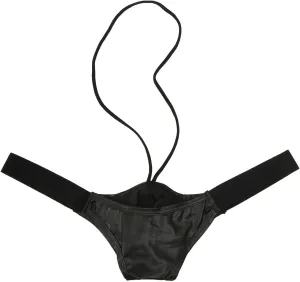 Sexy Underwear for Men Patent Leather Pouch G-String T-Back Thongs Hot Male Low Waist Cut Out Lingerie Briefs