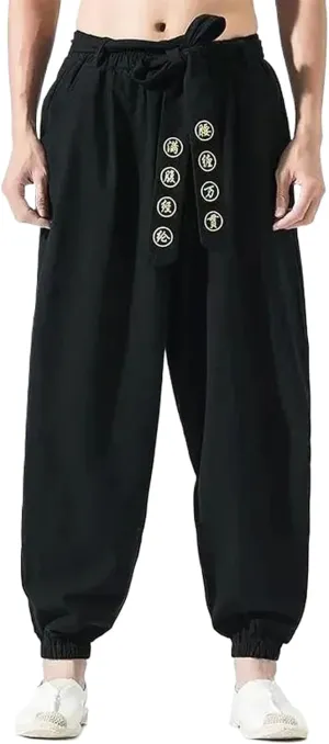 Streetwear Harem Pants Street Workout Bottom Traditional Chinese Men Clothing Kungfu Men