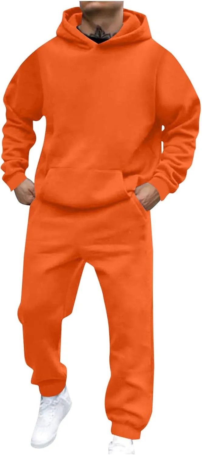 Sweat Suits for Men 2 Piece Set Sport Outfits Pullover Hoodie Sweatshirt Tracksuit & Joggers Sweatpants Sweatsuit Set