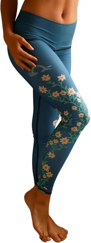 teeki Woodstock Hot Pants Leggings for Women, USA Made Sustainable Eco Luxury Activewear Quick Dry - Medium