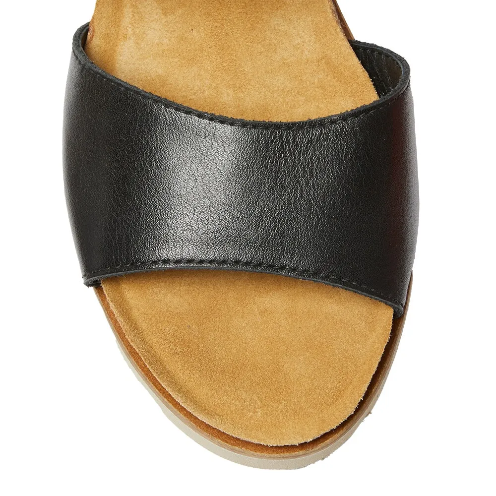 Terrace Espadrille in Black Leather