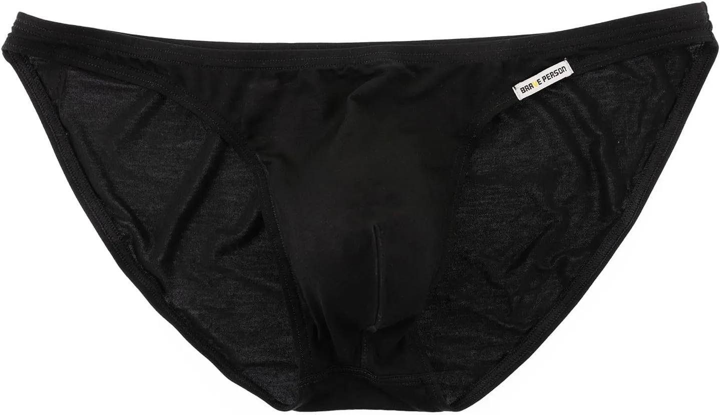 Underwear for Men Comfort Breathable Briefs Soft Bulge Pouch Low Waist Thong Male Panties Athletic Underpants