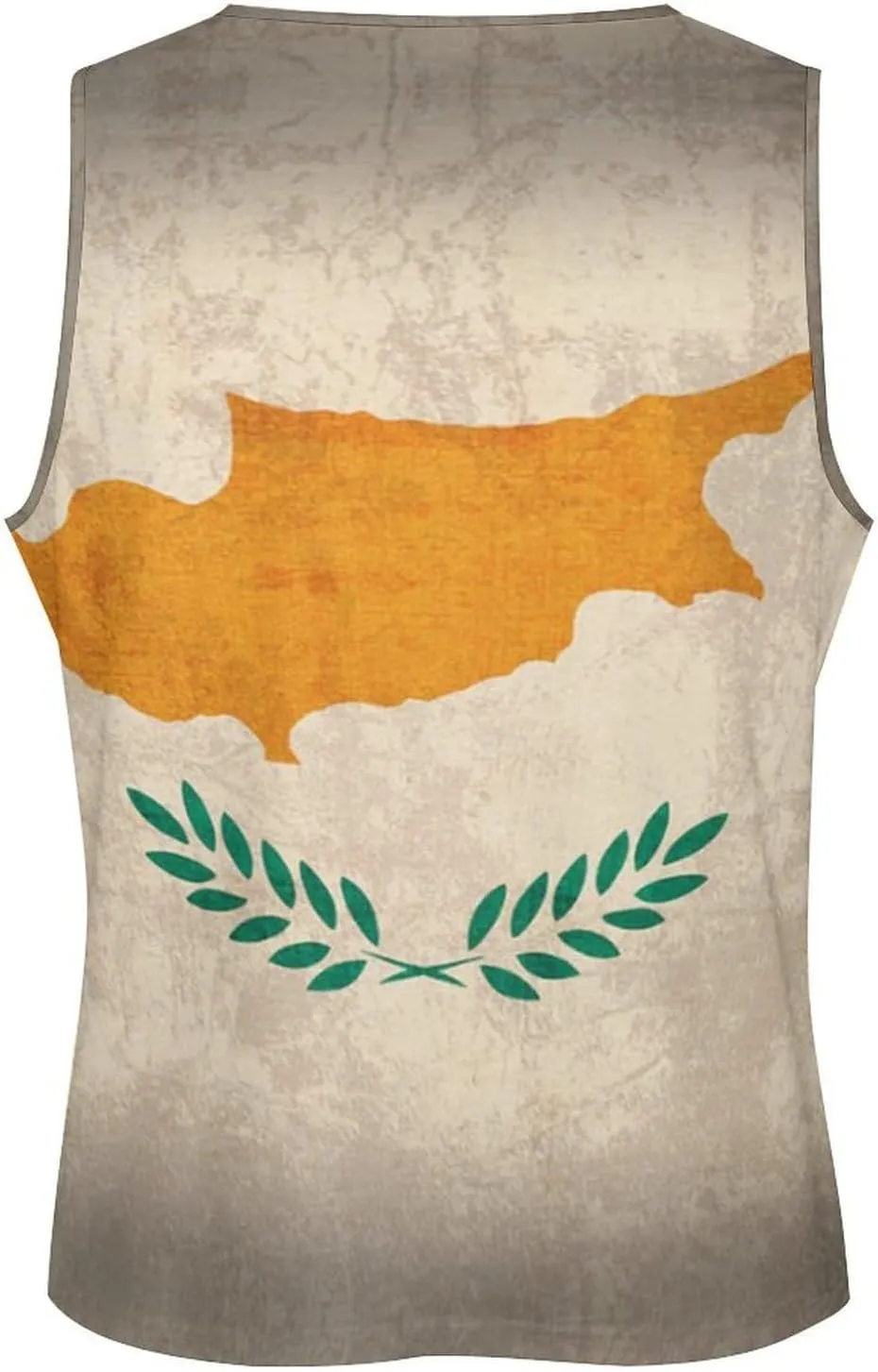 Vintage Cyprus Flag Men's Activewear Tank Tops Gym Sleeveless Muscle T Shirts Workout Tees Vest
