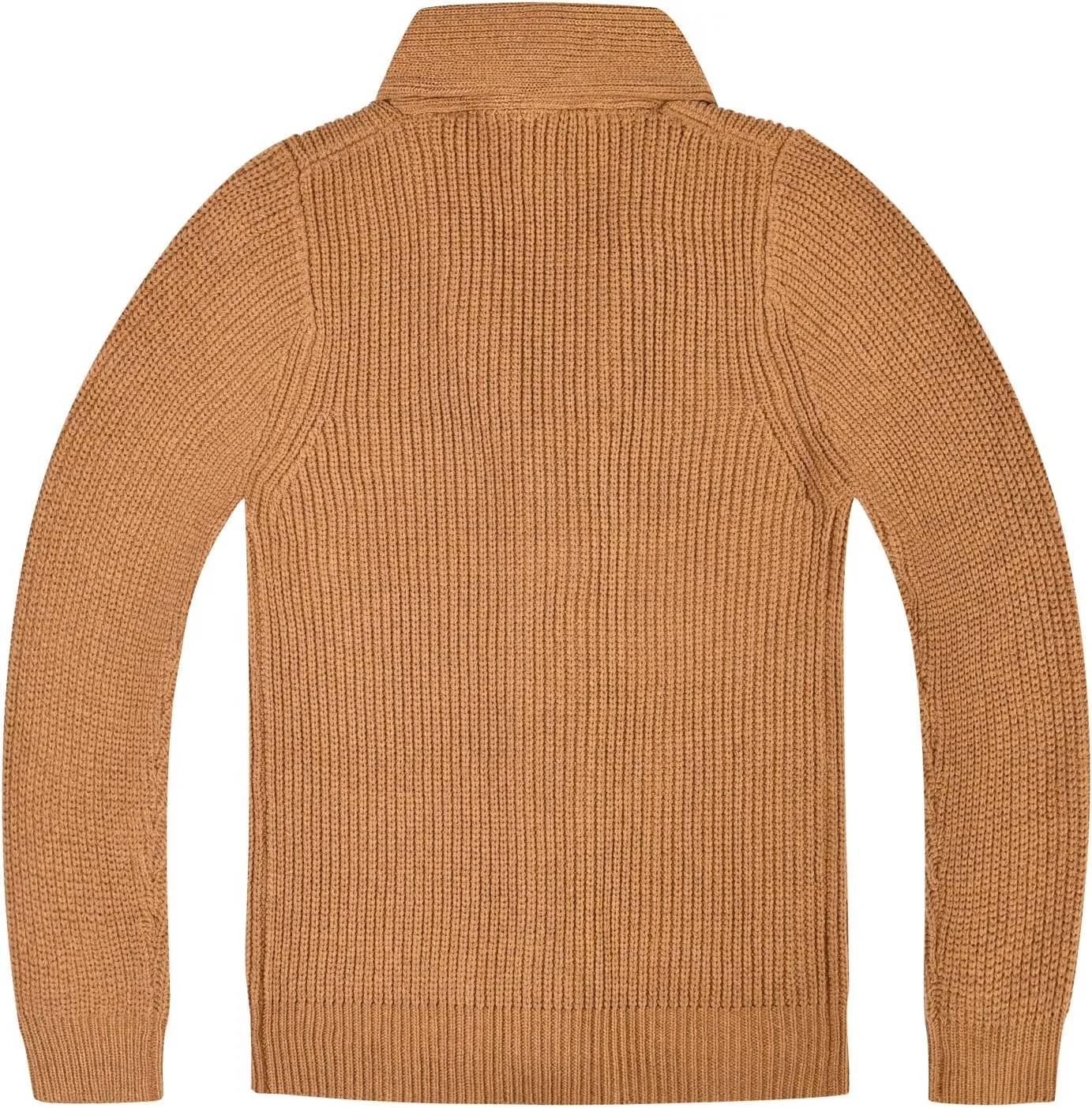 VOBOOM Men's Knitwear Button Down Shawl Collar Cardigan Sweater with Pockets
