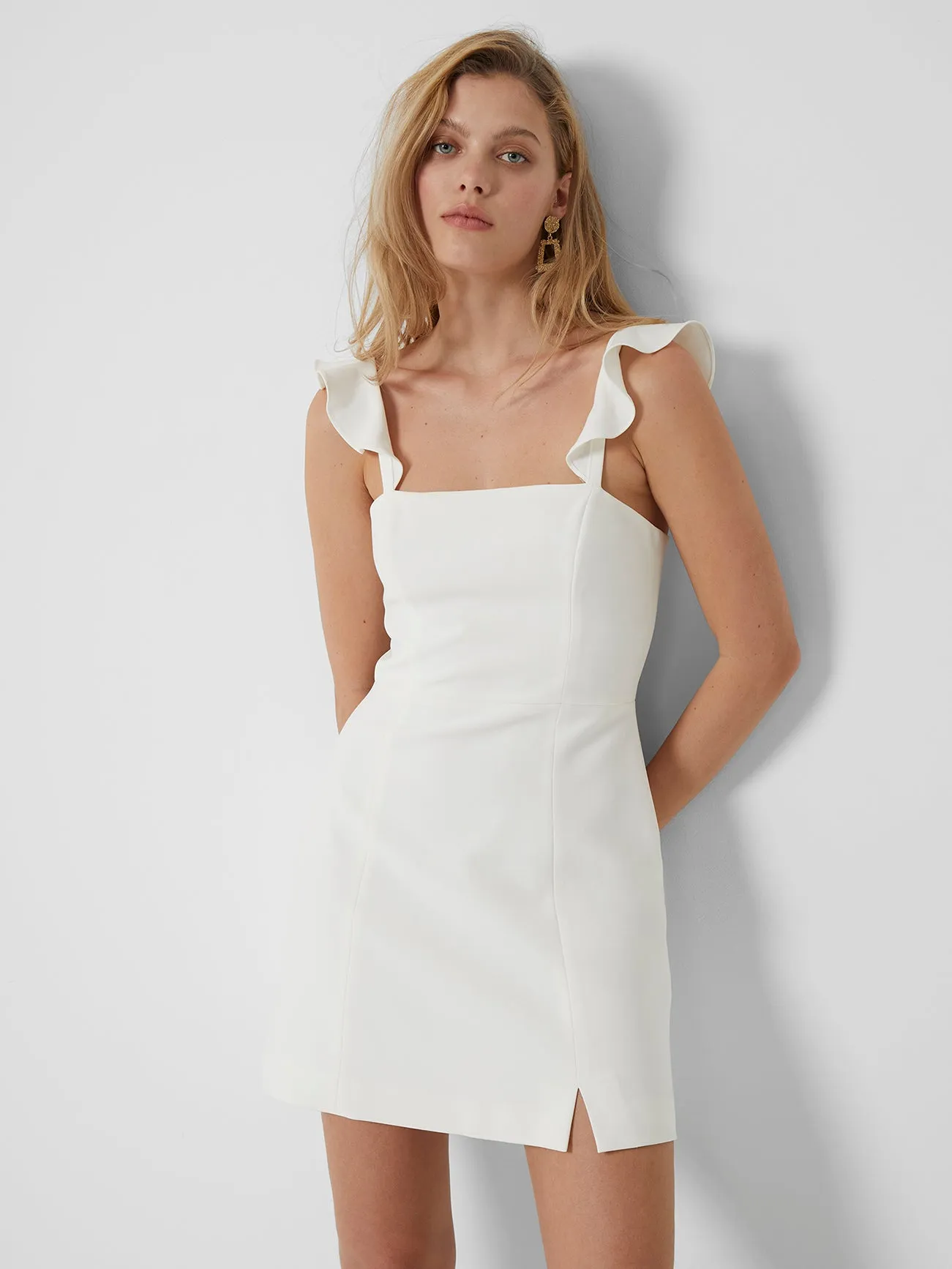 Whisper Ruffle Strap Dress