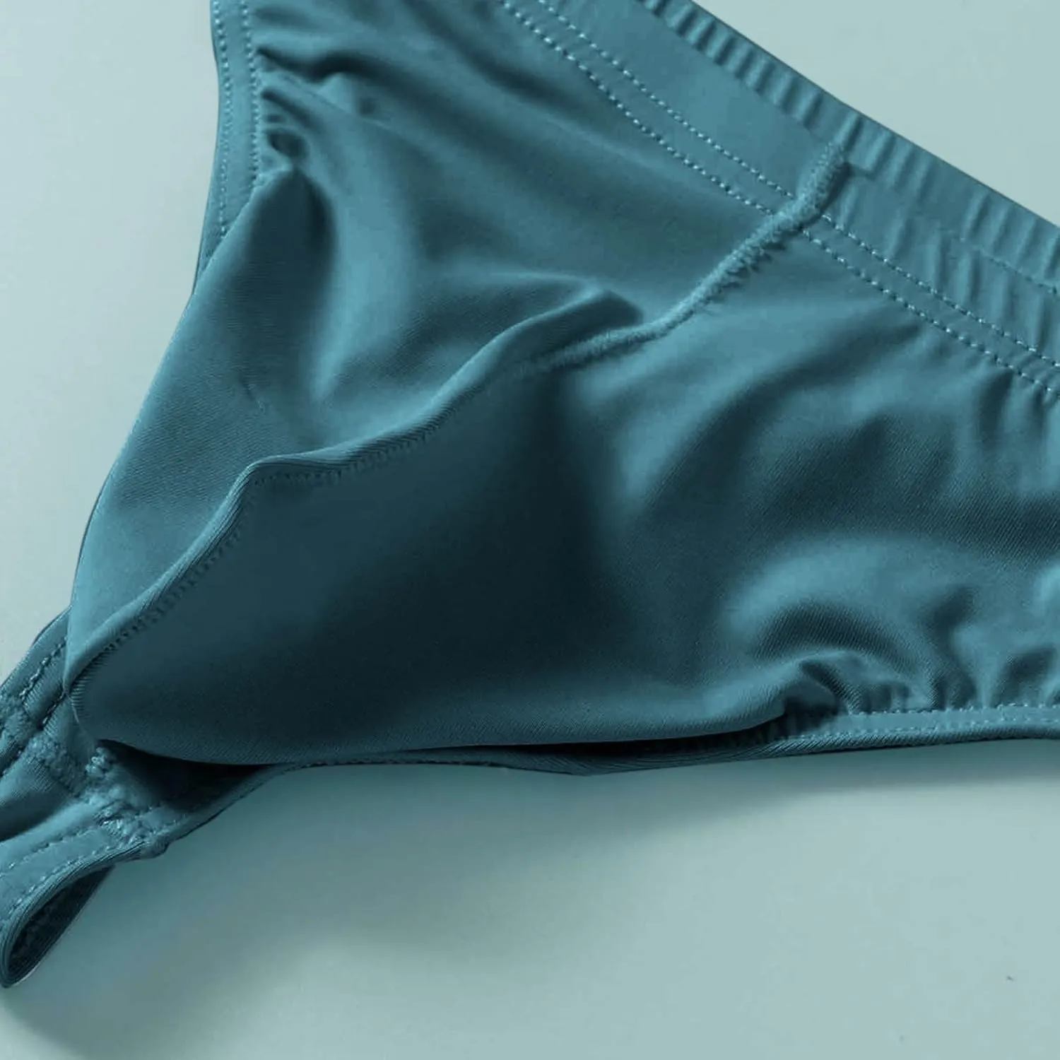 wodceeke Men's Panties Underwear Sexy Thongs Ice Silk Briefs Low Rise Breathable Underpants Sissy Lingerie