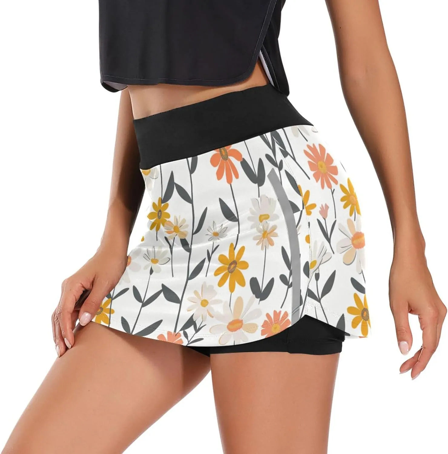Women Tennis Skirts Golf Athletic Activewear Skorts with Pockets Summer Mini Skirt Shorts for Workout Running Hiking