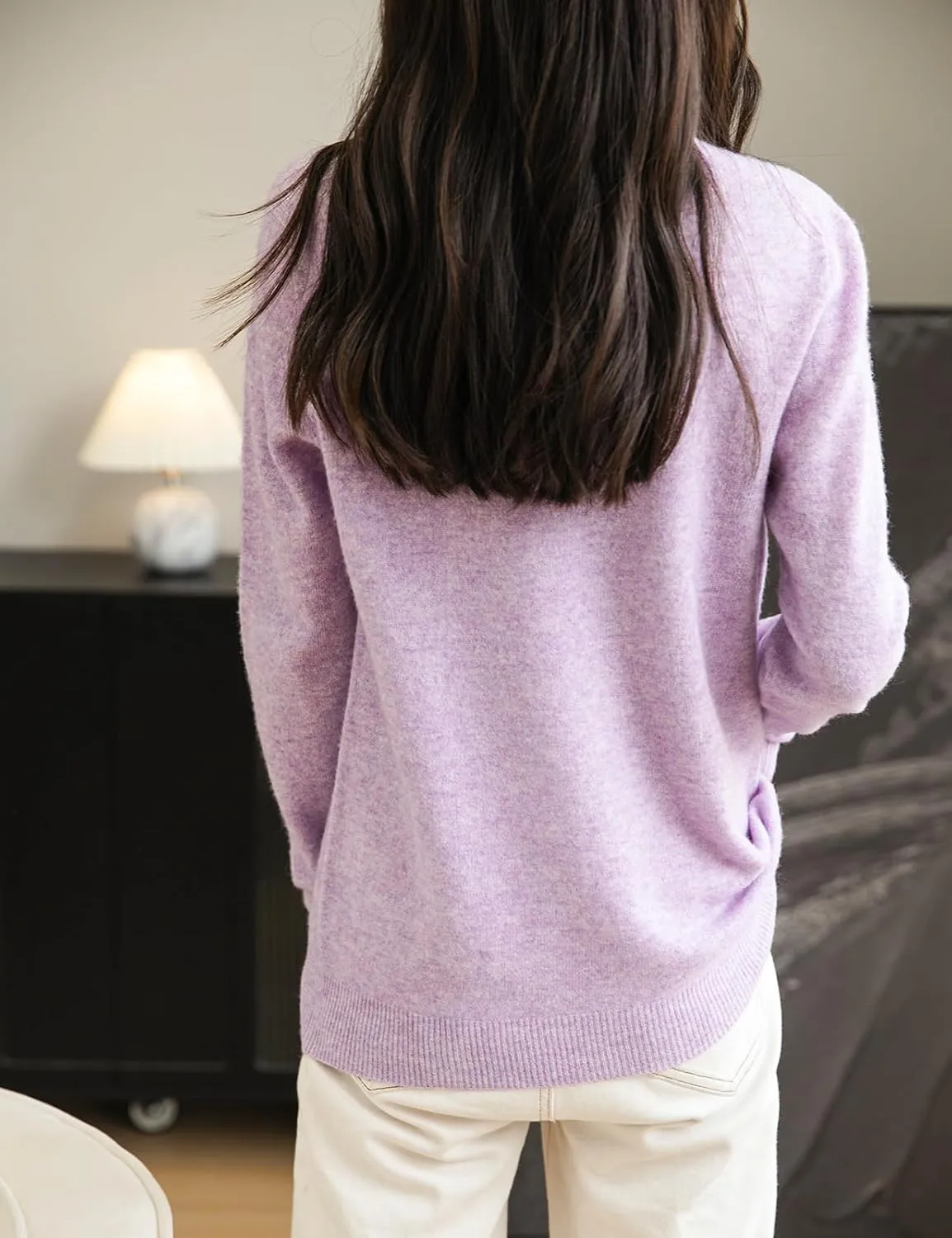 Women's 100% Merino Wool Seamless Sweater Turtleneck First-Line Ready to Wear Long Sleeve Knitted Pullover Tops