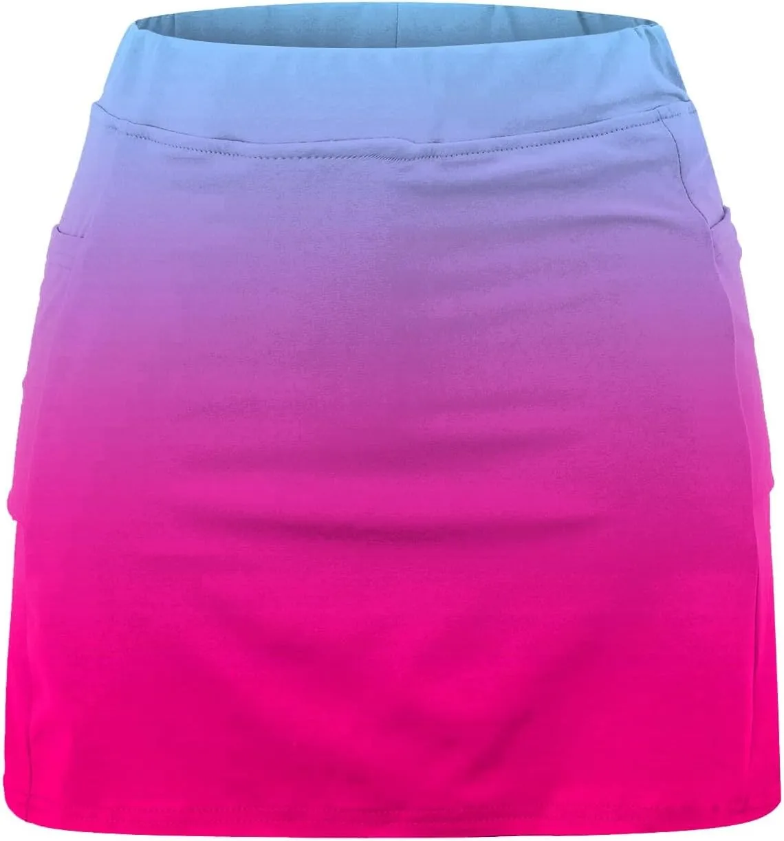 Womens Activewear Pleated Tennis Skirts Fade Pattern Printed Culottes Skinny Mid Waisted Workout Summer Casual Skirt