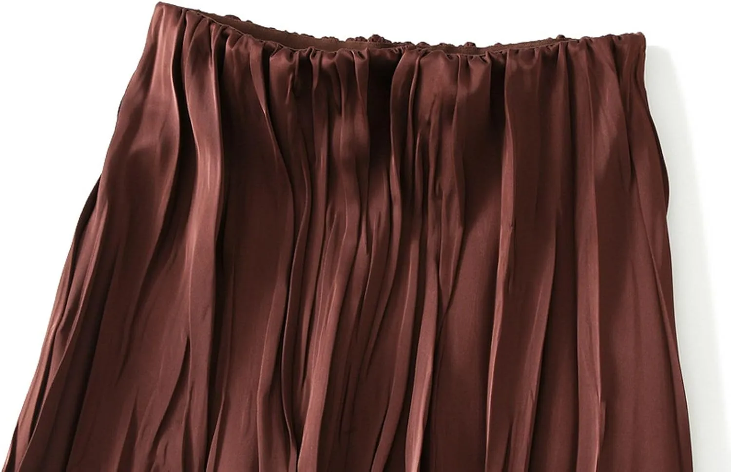 Women's Pleated Skirt Elegant A-Line High Waist Crinkled Midi Skirts Casual Summer Outfits