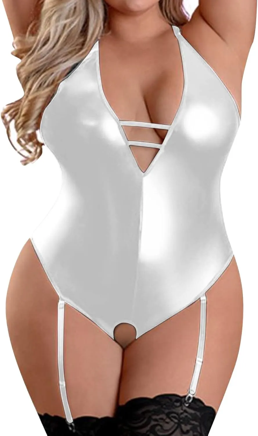 Womens Sexy Lingerie Set Lace Babydoll Chemise Nighties Slim Hollow Out Slips Stretch Nightwear