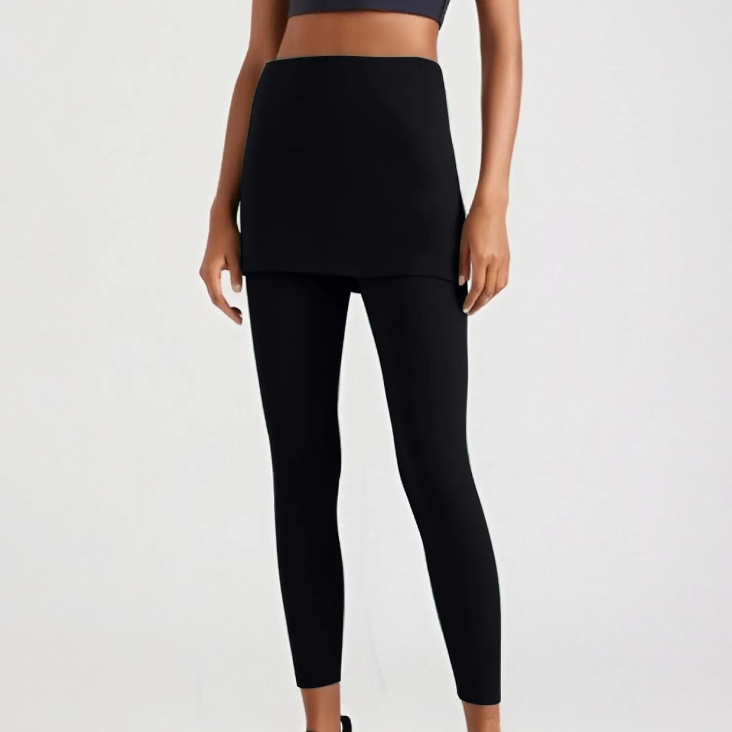 Womens Tennis Skirted Leggings Casual Workout Yoga Pants Golf Skapri with Skirts Activewear Joggers Active Skort